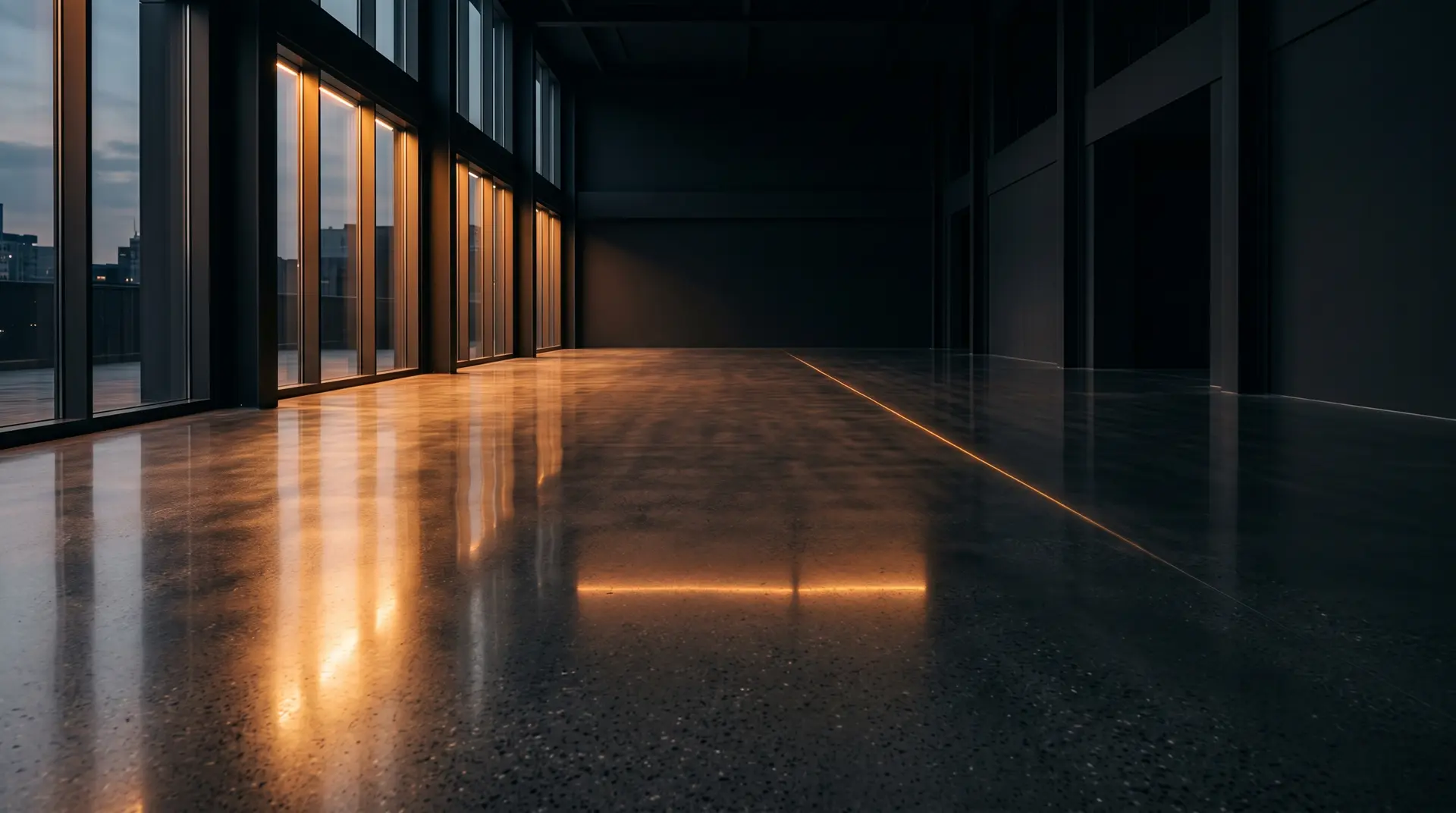 Polished concrete floor